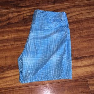 Adadis shorts size 8 Aqua blue and white